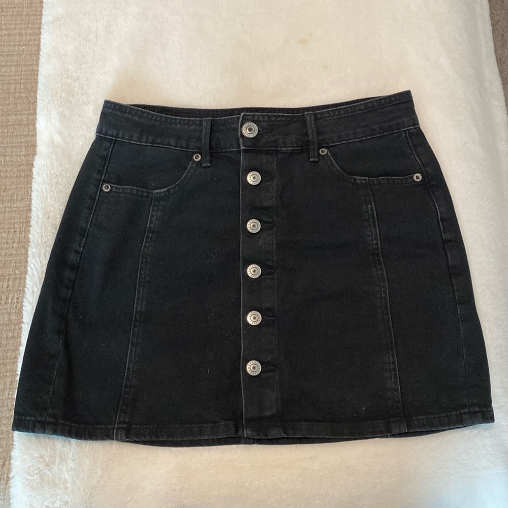 Black denim skirt from American Eagle